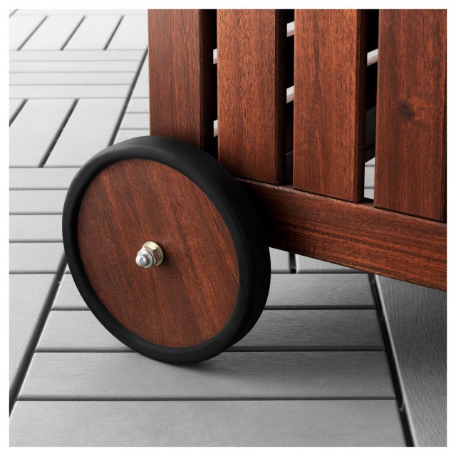 Садовый ящик столик с колесами