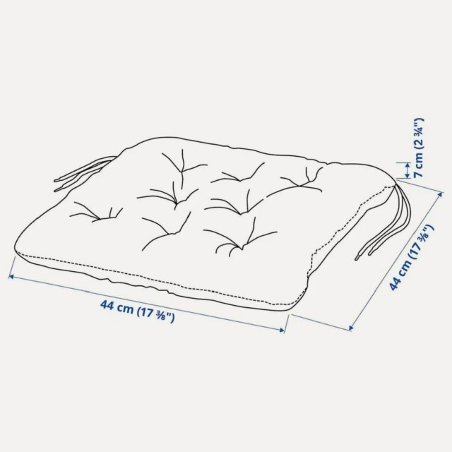 Декоративная садовая подушка 44х44см, бежевая