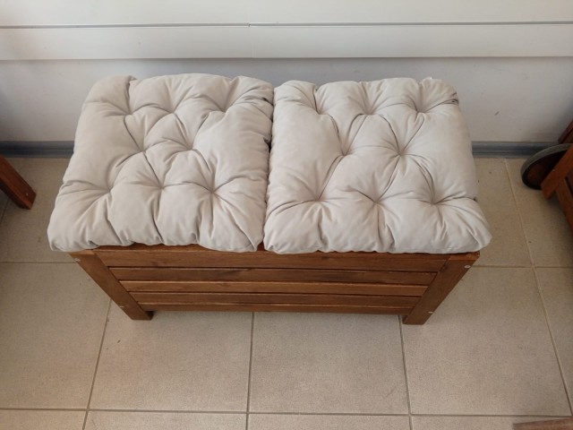 Декоративная садовая подушка 44х44см, бежевая