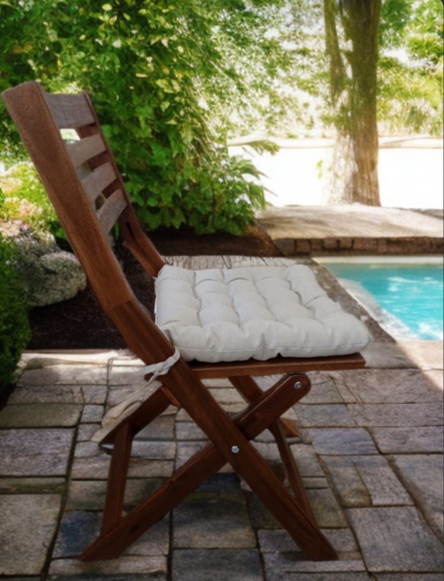 Декоративная садовая подушка 38х38, бежевая