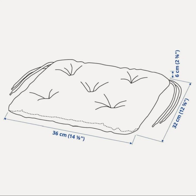 Декоративная садовая подушка 36х32см, бежевая