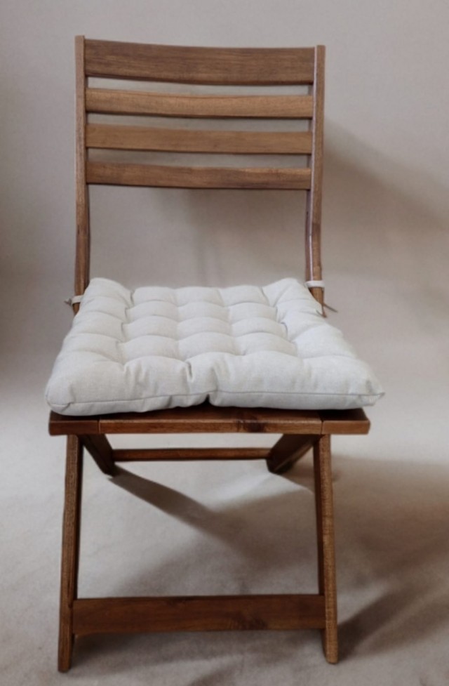 Декоративная садовая подушка 38х38, бежевая