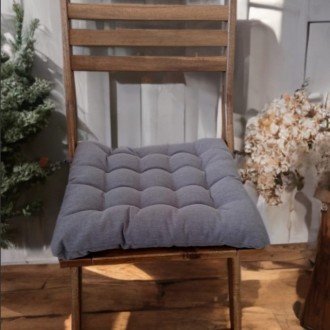 Декоративная садовая подушка 38х38, серая