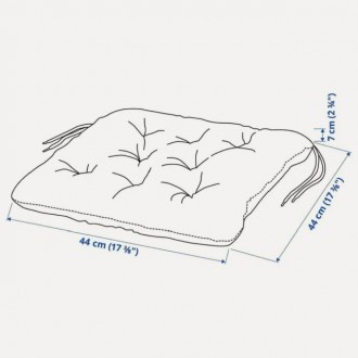 Декоративная садовая подушка 44х44см, серая