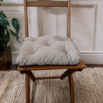 Декоративная садовая подушка 36х32см, серая