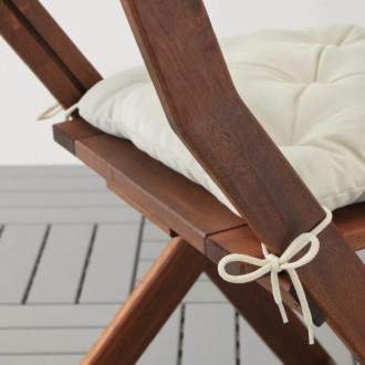 Декоративная садовая подушка 36х32см, бежевая