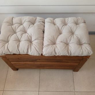 Декоративная садовая подушка 44х44см, бежевая