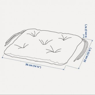 Декоративная садовая подушка 36х32см, бежевая