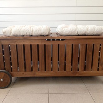 Декоративная садовая подушка 50х50см, бежевая